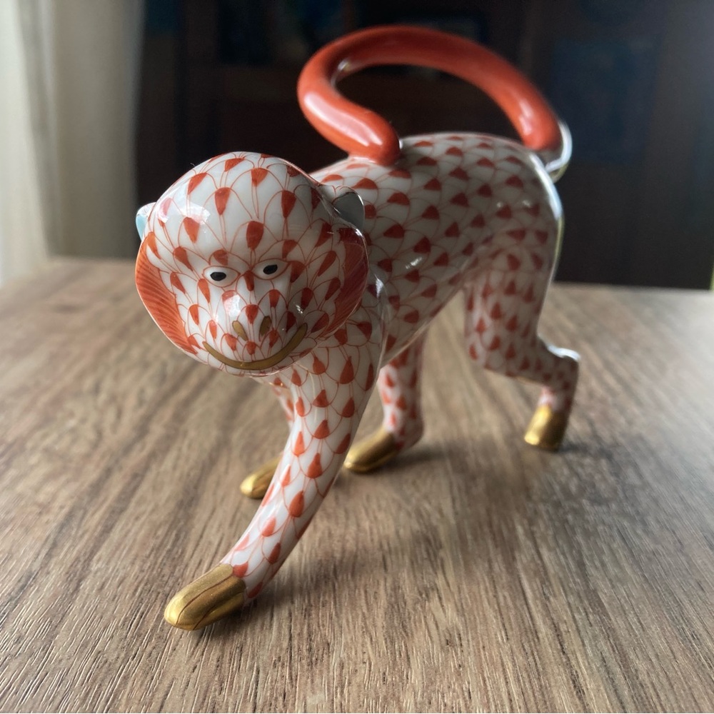 Herend Walking Monkey in Rust